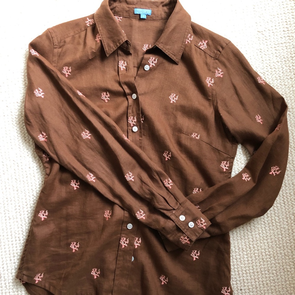 Summery  j mclaughlin linen blouse